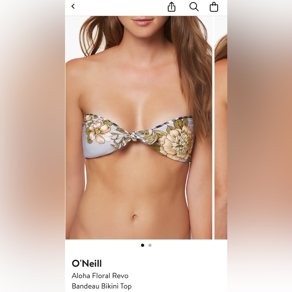 O’Neil Aloha Floral Revo Bikini top and bottoms. Size Medium top & L bottom.